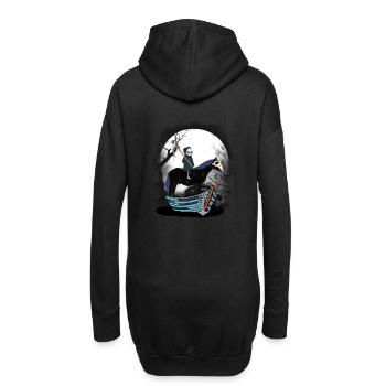 Grim Reaper Passeur Cavalier Bateau À Cheval Halloween - Sweat-shirt à capuche long Femme - noir - Dos