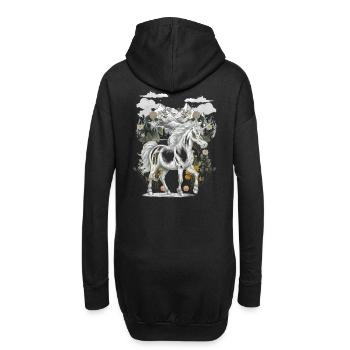 Einhorn Einhörner Fabelwesen Fabeltiere Kind - Hoodie-Kleid - Schwarz - Hinten