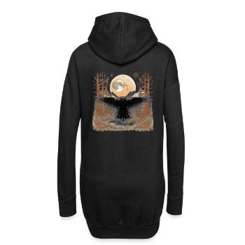 Corbeaux, Corbeaux, Nature, Corbeau, Corbeau - Sweat-shirt à capuche long Femme - noir - Dos
