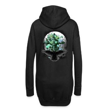 Halloween Kruzifix Kreuze Kreuz Schmetterlinge - Hoodie-Kleid - Schwarz - Hinten