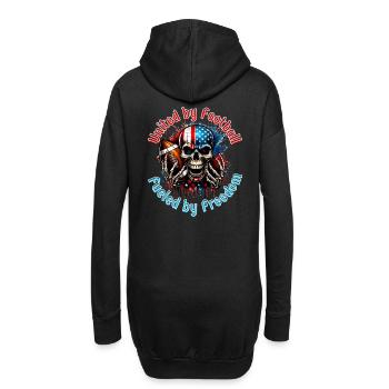 Crâne agressif pour le football américain - Sweat-shirt à capuche long Femme - noir - Dos