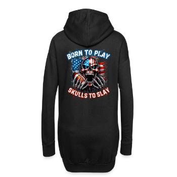 4 juillet Football américain Skull U. S. FLag - Sweat-shirt à capuche long Femme - noir - Dos