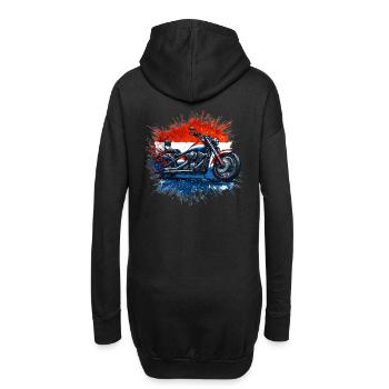 Dutch Pride: Motorrad T-Shirt in niederländischen Farben - Hoodie-Kleid - Schwarz - Hinten
