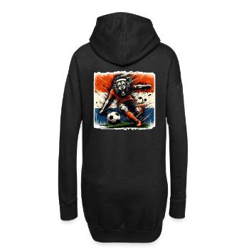 Dutch Pride Fußball Holländischer Löwe Jahrgang - Hoodie-Kleid - Schwarz - Hinten