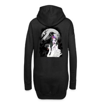 cygne mystique conte de fées conte de fées personnage corbeau - Sweat-shirt à capuche long Femme - noir - Dos