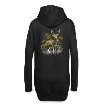 Rehbock Hirsch Hirsche Geweih Natur Wild Reh - Hoodie-Kleid - Schwarz - Hinten