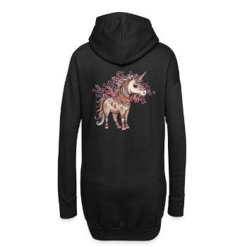 Licornes, Licorne, Chaman, Nature, Forêt, Amérindien - Sweat-shirt à capuche long Femme - noir - Dos