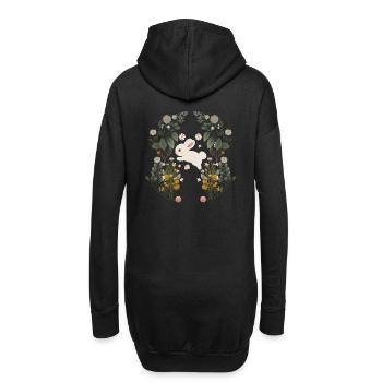 Bunny Bunnies Lapin Lapin Enfants Bébé Lapin de Pâques - Sweat-shirt à capuche long Femme - noir - Dos