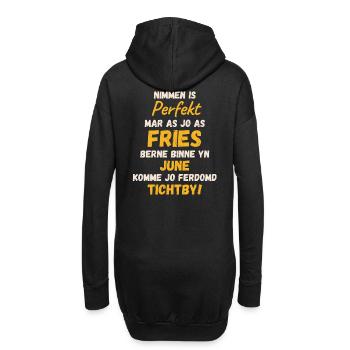 Friesen geboren im Juni, Text, Geburtstagsgestaltung - Hoodie-Kleid - Schwarz - Hinten