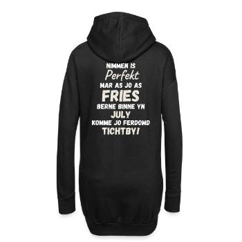 Frise texte d’anniversaire, slogan anniversaire en juillet - Sweat-shirt à capuche long Femme - noir - Dos