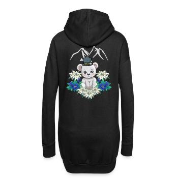 Autriche Montagnes Ours de montagne Ours en peluche Ours en peluche - Sweat-shirt à capuche long Femme - noir - Dos