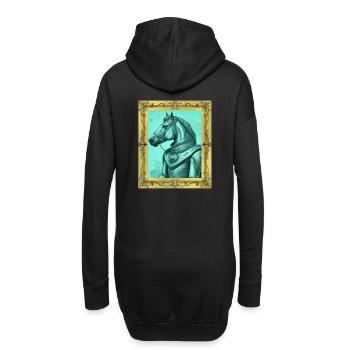 Mittelalter Pferd Pferde König Herrscher Gaul - Hoodie-Kleid - Schwarz - Hinten