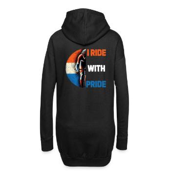 Conception de maillot de cyclisme néerlandais Ride with Pride - Sweat-shirt à capuche long Femme - noir - Dos