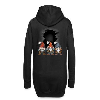 Zwerge Zwerg Wichtel Trolle Troll Märchen Kind - Hoodie-Kleid - Schwarz - Hinten