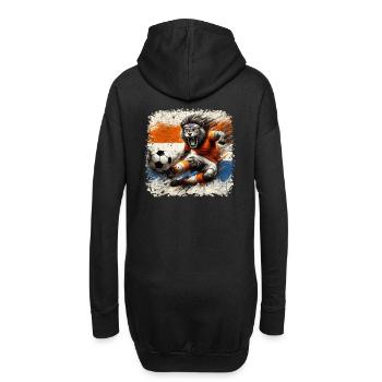 NL Lion Footballer Maillots de football Fan de football - Sweat-shirt à capuche long Femme - noir - Dos