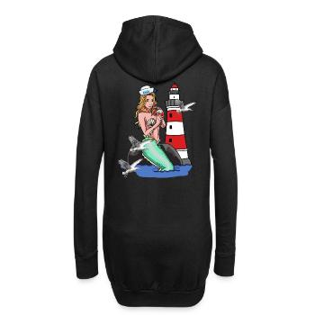 Sirène Sirène Sirène Sirène Sirène Marins Maritime Ahoy - Sweat-shirt à capuche long Femme - noir - Dos