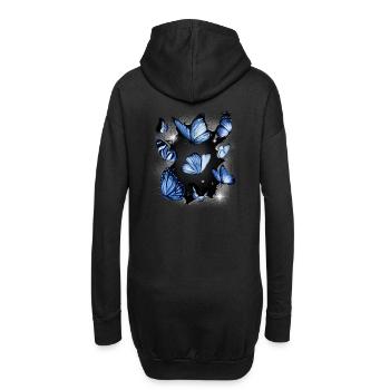 Schmetterlinge Schmetterling Insekt Insekten - Hoodie-Kleid - Schwarz - Hinten