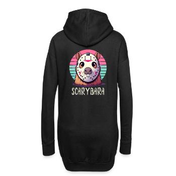 Lustiges Horror-Thema Australisches Wasserschwein - Hoodie-Kleid - Schwarz - Hinten