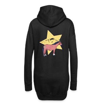 Pferd Pferde Wilder Westen Western Westernpferd - Hoodie-Kleid - Schwarz - Hinten