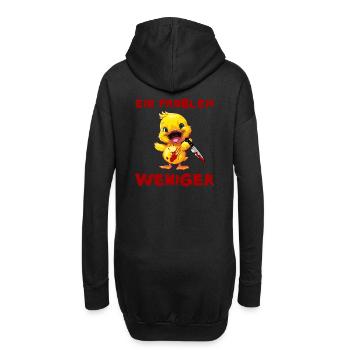 Un problème de moins - Canard au couteau Halloween - Sweat-shirt à capuche long Femme - noir - Dos
