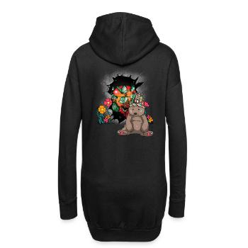 Ours Nature Amoureux de la Nature Chaman Ours Enfants - Sweat-shirt à capuche long Femme - noir - Dos