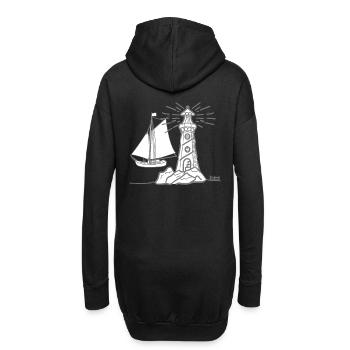 maritim Leuchtturm Leuchttürme Segelschiff Schiff - Hoodie-Kleid - Schwarz - Hinten