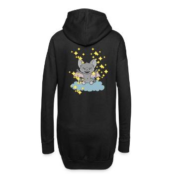 Fledermaus Fledermäuse Kinder Kind Halloween - Hoodie-Kleid - Schwarz - Hinten