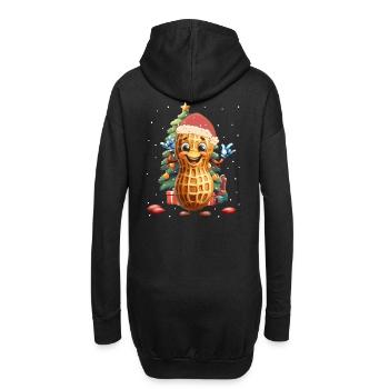 Cacahuète Père Noël Sapin de Noël Enfant - Sweat-shirt à capuche long Femme - noir - Dos