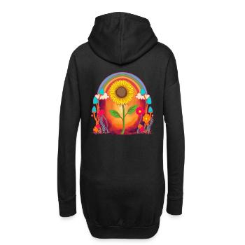 Tournesol Nature Fleur Amoureux de la Nature - Sweat-shirt à capuche long Femme - noir - Dos