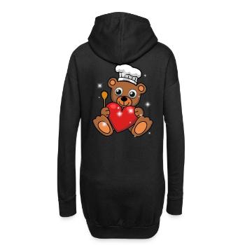 Ours en peluche Cuisinier Cuisinier Cuisinier - Sweat-shirt à capuche long Femme - noir - Dos