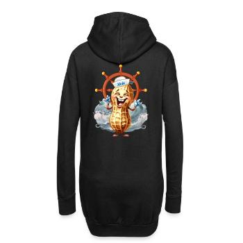 cacahuète barreur joyeux marin marin - Sweat-shirt à capuche long Femme - noir - Dos