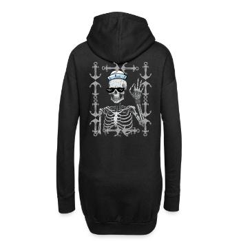 maritim Halloween Matrose Moin Seefahrer Seemann - Hoodie-Kleid - Schwarz - Hinten