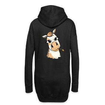 Baby Fohlen Pony Pferd Pferde Kinder Kind - Hoodie-Kleid - Schwarz - Hinten