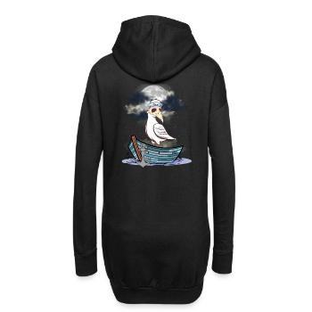 Halloween Seagull Seagulls Bateau Ferry Bateaux - Sweat-shirt à capuche long Femme - noir - Dos