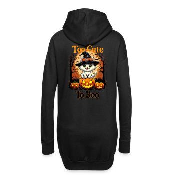 Too Cute to Boo - Halloween Katze auf Kürbissen - Hoodie-Kleid - Schwarz - Hinten