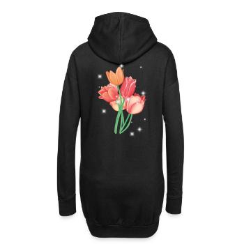 Fleurs Jardin de fleurs Jardinier Jardinier amateur - Sweat-shirt à capuche long Femme - noir - Dos