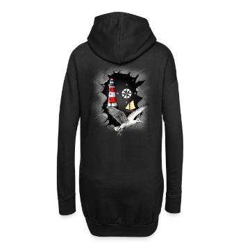 Seagull Phare Boussole Phares Seagulls - Sweat-shirt à capuche long Femme - noir - Dos