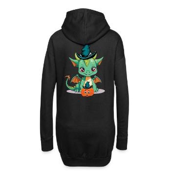 Halloween Dragon Dragon Fairy Tale Child Kids Baby - Hoodie Dress - black - Back