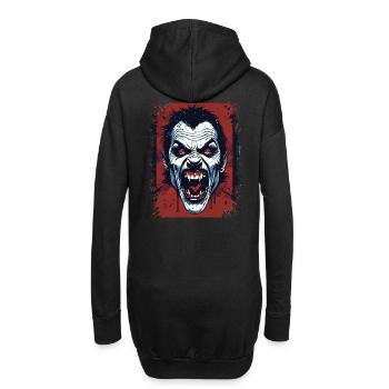 Vampir Wut - Horror Kunst Illustration - Hoodie-Kleid - Schwarz - Hinten