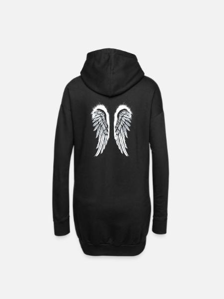 Engelsflügel Engelsflügel - Hoodie-Kleid - Schwarz