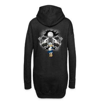mystique maritime fille mouettes marin mouette - Sweat-shirt à capuche long Femme - noir - Dos