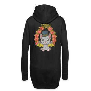 Halloween Fledermaus Fledermäuse Kinder Kind - Hoodie-Kleid - Schwarz - Hinten