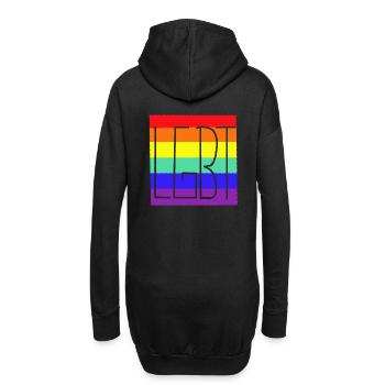 LGBT Regenbogenfahne Gay Pride Gay - Hoodie-Kleid - Schwarz - Hinten