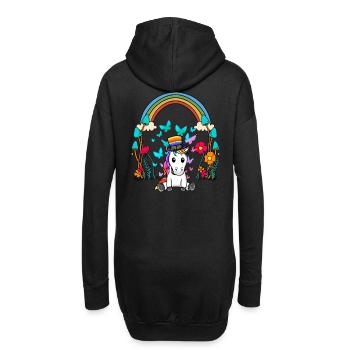 LGBT Regenbogen Regenbogenfahne Einhorn - Hoodie-Kleid - Schwarz - Hinten