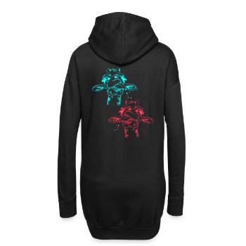 Giraffe Zoo Zootiere Giraffen - Hoodie-Kleid - Schwarz - Hinten