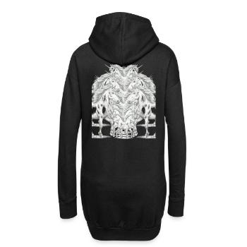 Einhorn Einhörner Fabelwesen Fabeltiere Fabel - Hoodie-Kleid - Schwarz - Hinten