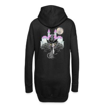 Chat de conte de fées Personnage de conte de fées Les chats évoquent - Sweat-shirt à capuche long Femme - noir - Dos