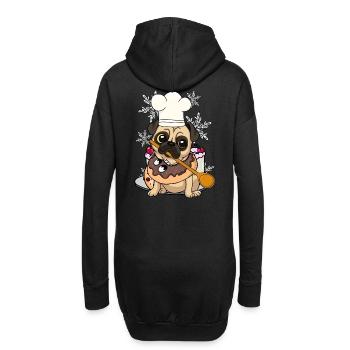 Carlin Noël Chien Noël Noël - Sweat-shirt à capuche long Femme - noir - Dos