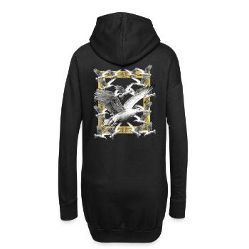 Maritim, Mouettes, Oiseaux marins, Mer du Nord, Mer Baltique - Sweat-shirt à capuche long Femme - noir - Dos