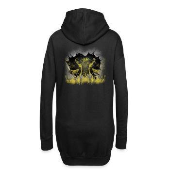 Hirsch Hirsche Rehbock Elch Finnland Schweden - Hoodie-Kleid - Schwarz - Hinten